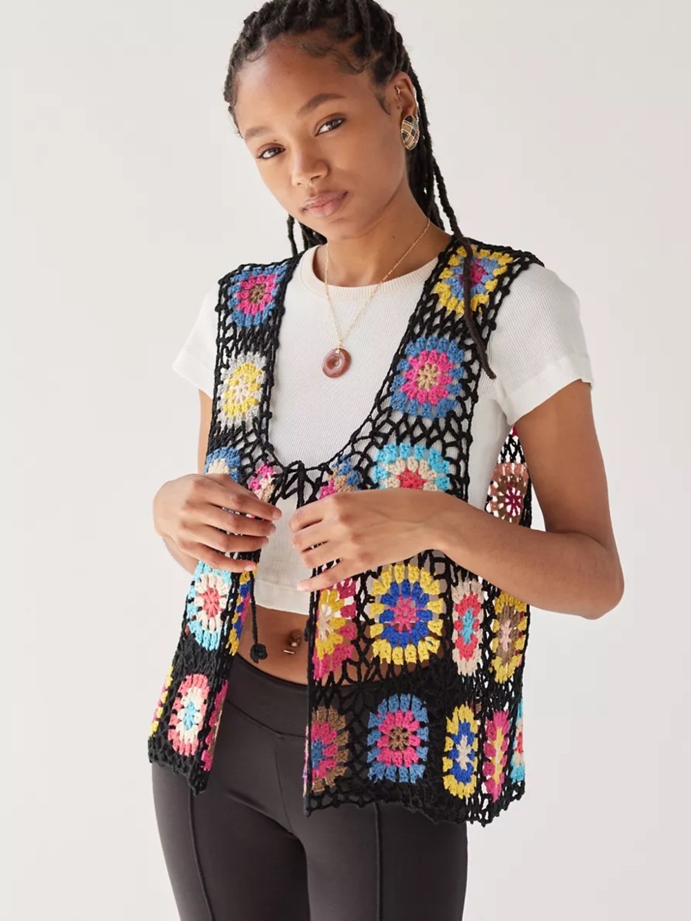 Urban Outfitters Granny Crochet Vest